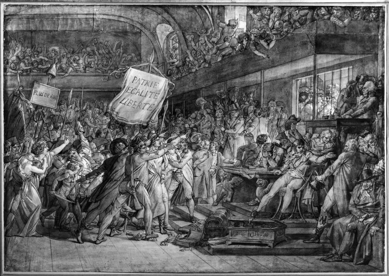 A párizsiak 1792. augusztus 10-én megrohamozzák a Tuileries-t (toll, tinta és mosás papíron) alkotó: Baron François Pascal Simon Gérard