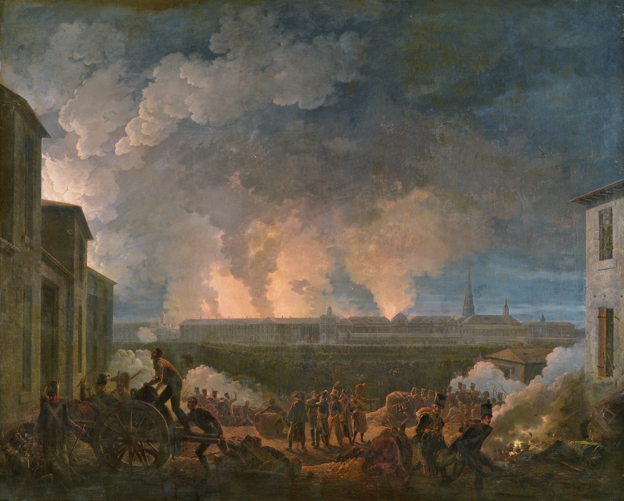 A francia hadsereg bécsi bombázása, 1809. május 11 alkotó: Baron Louis Albert Bacler d