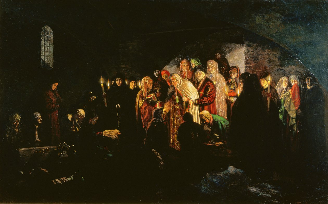 Császárné alamizsnát osztogat, 1880 alkotó: Mikhail Konstantinovich Klodt