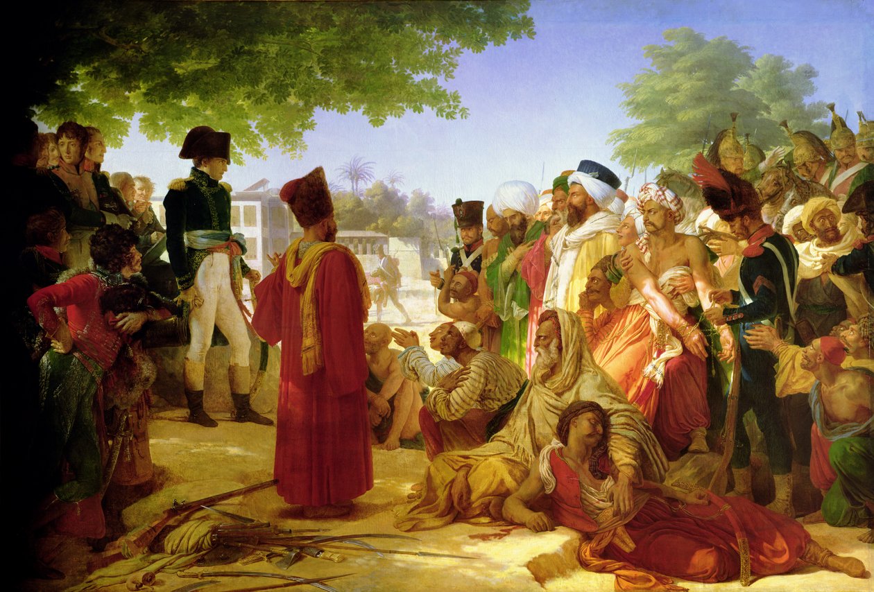 Bonaparte Napóleon (1769-1821) Megkegyelmez a lázadóknak Kairóban, 1798. október 23., 1806-08 alkotó: Baron Pierre Narcisse Guerin