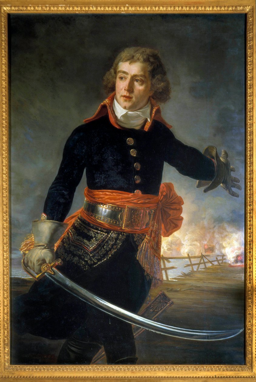 Olaszország hadjárata (1796-1797): "" Louis Alexandre (Louis-Alexandre) Berthier (1753-1815), Neuchatel hercegének, Franciaország Marechal hercegének portréja (1796. 05. 10-én a Pont de Lodi-n ábrázolva""" Antoine Jean Gros (1771-1835) festménye, 1796 Bois alkotó: Baron Antoine Jean Gros