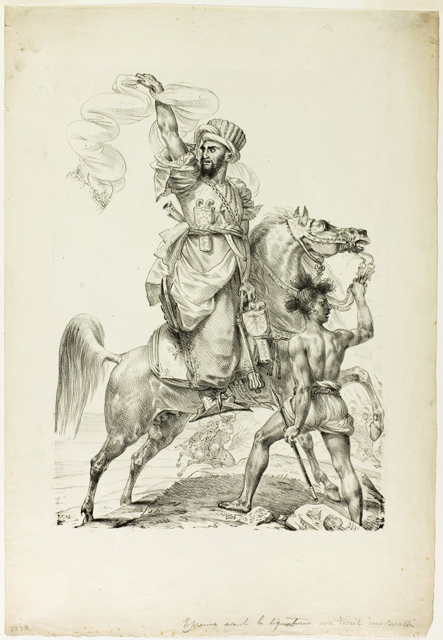 A lovas mameluk főnök segítségért kiált alkotó: Baron Antoine Jean Gros