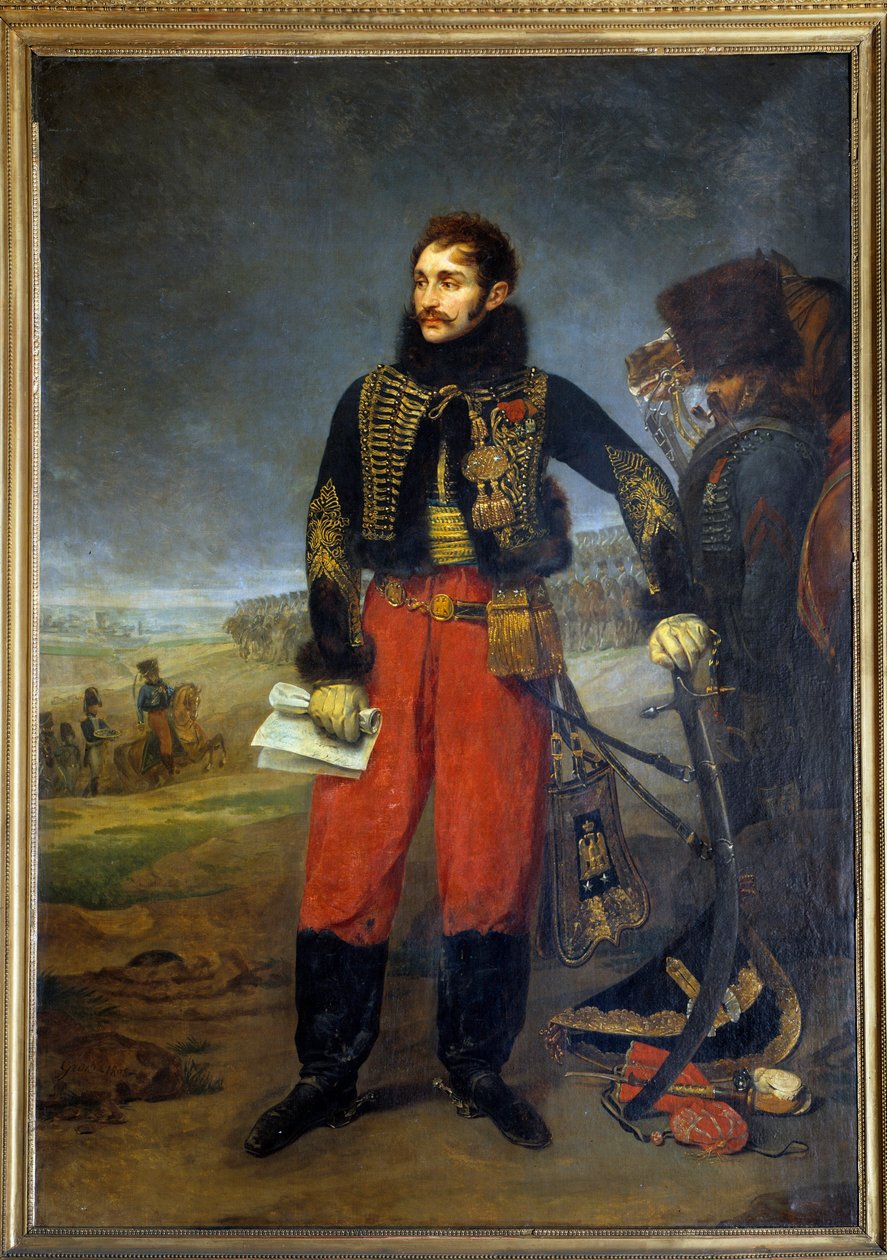 Poroszországi hadjárat: „” Portré en pied du Comte de Lasalle, hadosztály tábornoka (1775-1809), 1806. október 30-án megkapta a stettini (Szczecin) helyőrség megadását” Antoine Jean Gros (1771-1835) festménye alkotó: Baron Antoine Jean Gros