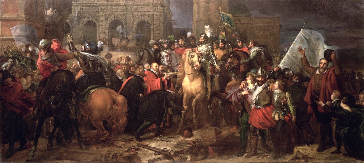 IV. Henrik beutazása Párizsba, 1594. március 22. (1817-ben festve) alkotó: Baron François Pascal Simon Gérard