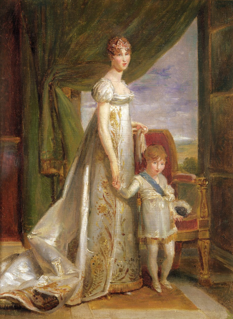 Hortense-Eugénie de Beauharnais (1783 - 1837), holland királynő és fia, Bonaparte Károly Napóleon (1803 - 1807), 1806 alkotó: Baron François Pascal Simon Gérard