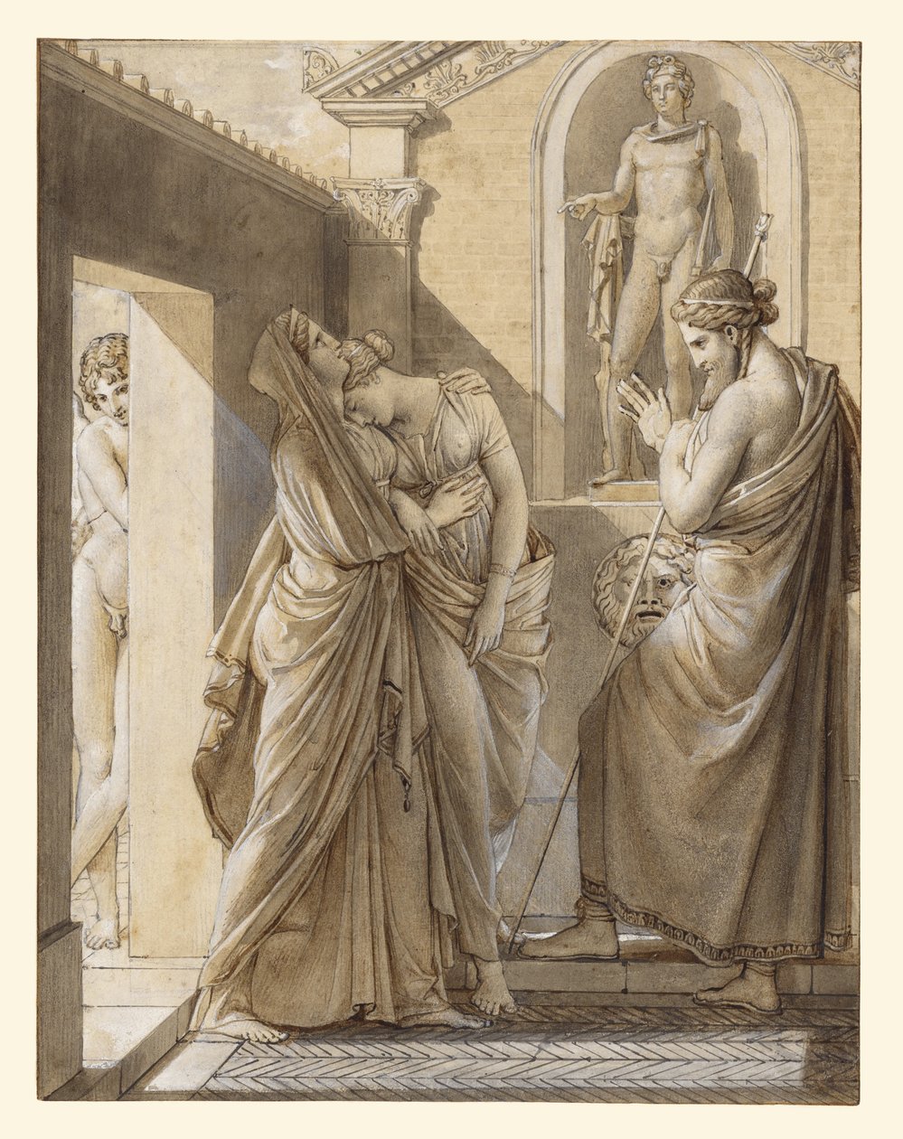 Psyche atyja Apollón jóslatával konzultál alkotó: Baron François Pascal Simon Gérard