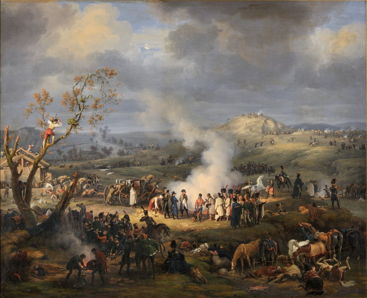 Napóleon csapataival a csata előestéjén alkotó: Baron Lejeune Louis François