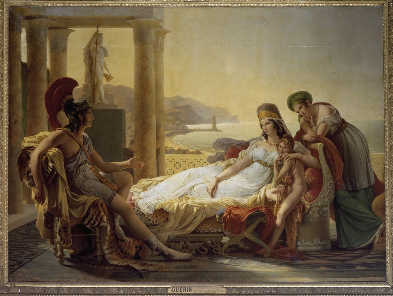 Aeneas mesél Didónak a trójai szerencsétlenségekről (olaj, vászon alkotó: Baron Pierre Narcisse Guerin