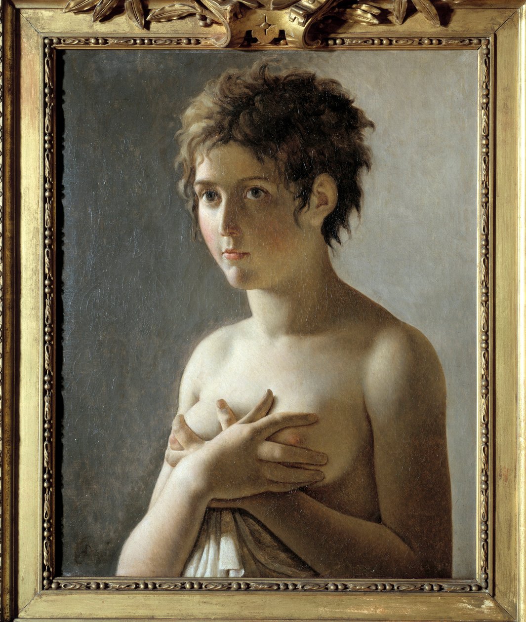 Egy mellszobros lány portréja – Pierre Narcisse (Pierre-Narcisse) Guerin (1774-1833) festménye alkotó: Baron Pierre Narcisse Guerin