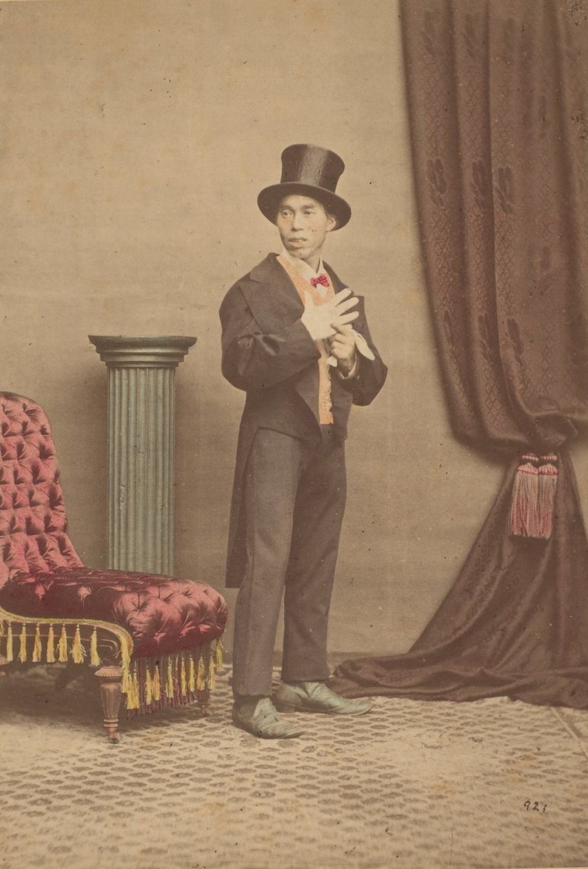 [Japán férfi portréja nyugati ruhában], 1880-as évek. alkotó: Baron Raimund von Stillfried