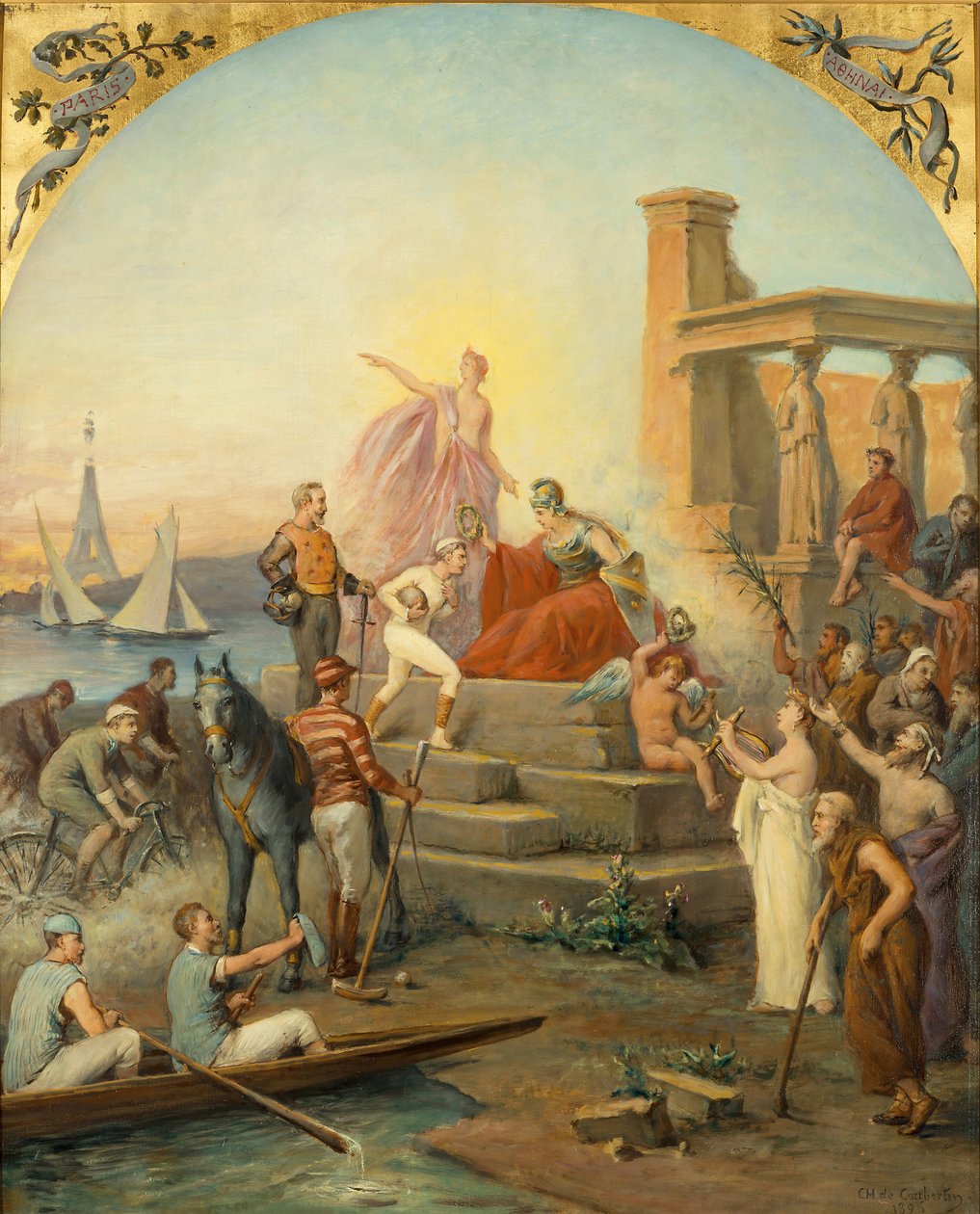 A sport allegóriája, 1896 alkotó: Baron de Coubertin Frédy Charles Louis