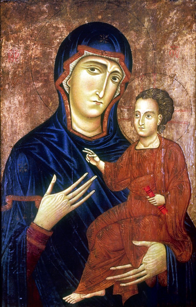 „Madonna és gyermeke”, 1230 alkotó: Barone Berlinghier
