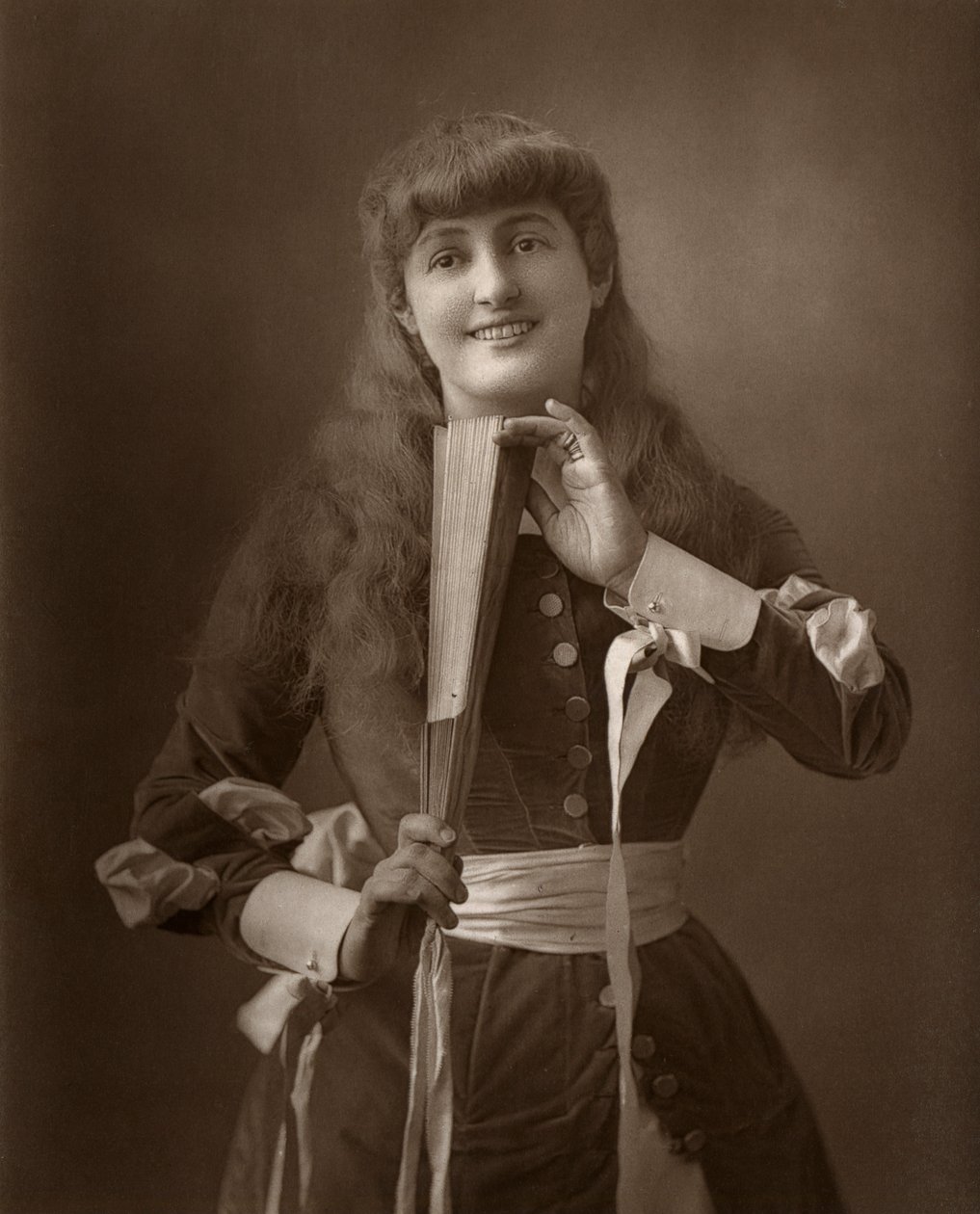 Alice Atherton brit színésznő az Oliver Grumble-ben, 1886 alkotó: Barraud