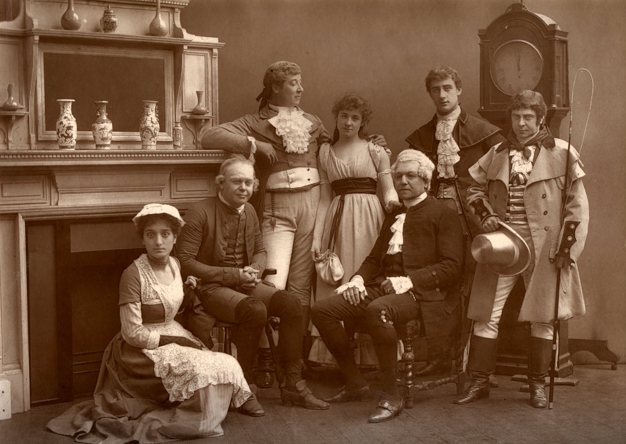 A Vaudeville Társulat a The Road to Ruin című filmben, a Vaudeville Színházban, London, 1886 alkotó: Barraud