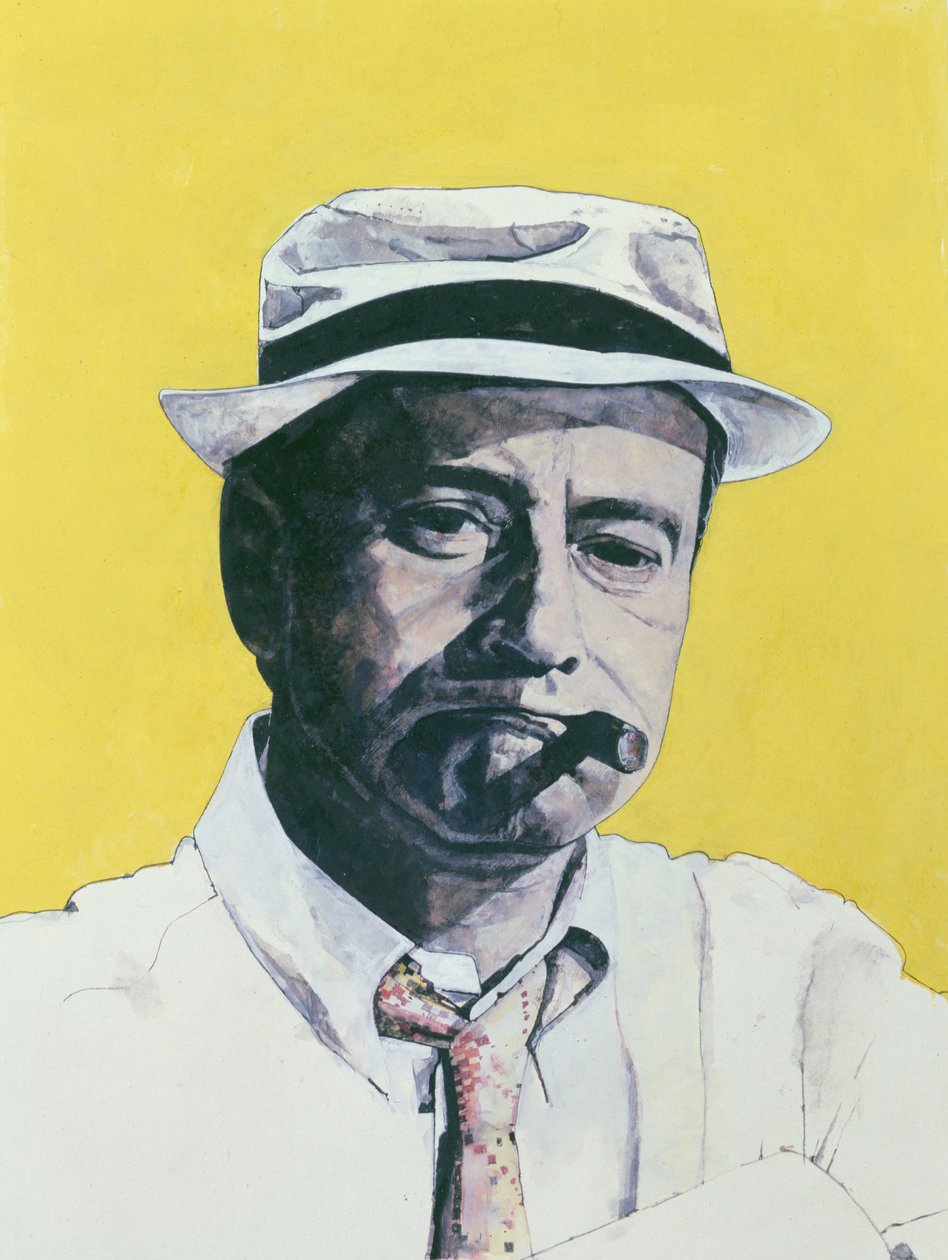 Jack Lemmon portréja, illusztráció a The Daily Mirror Color Supplement számára, 1964 (guache a fedélzeten) alkotó: Barry Fantoni