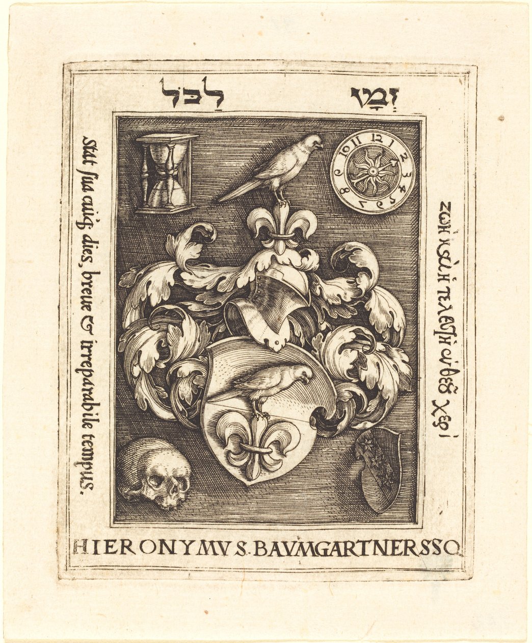 Hieronymus Baumgartner könyvtáblája alkotó: Barthel Beham