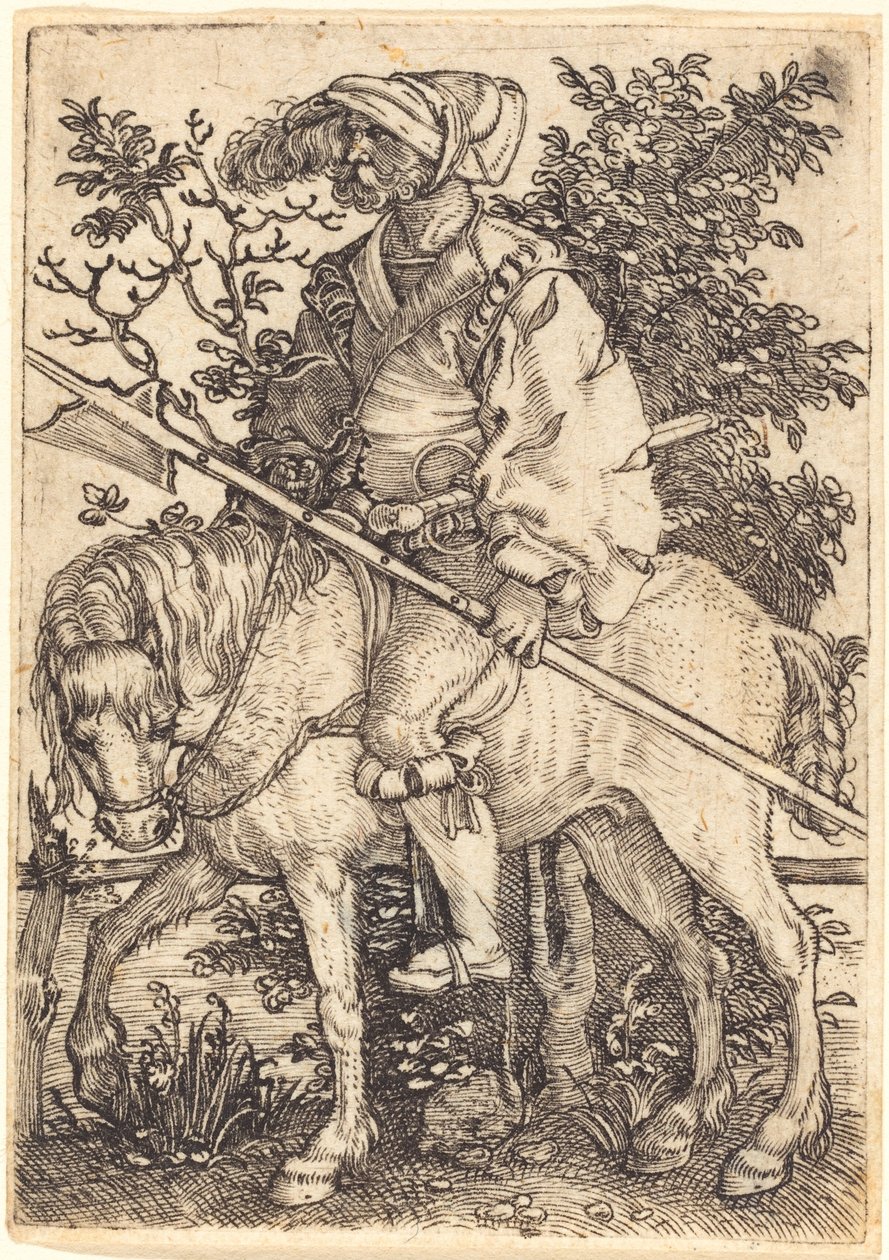 Alabárdos lóháton alkotó: Barthel Beham
