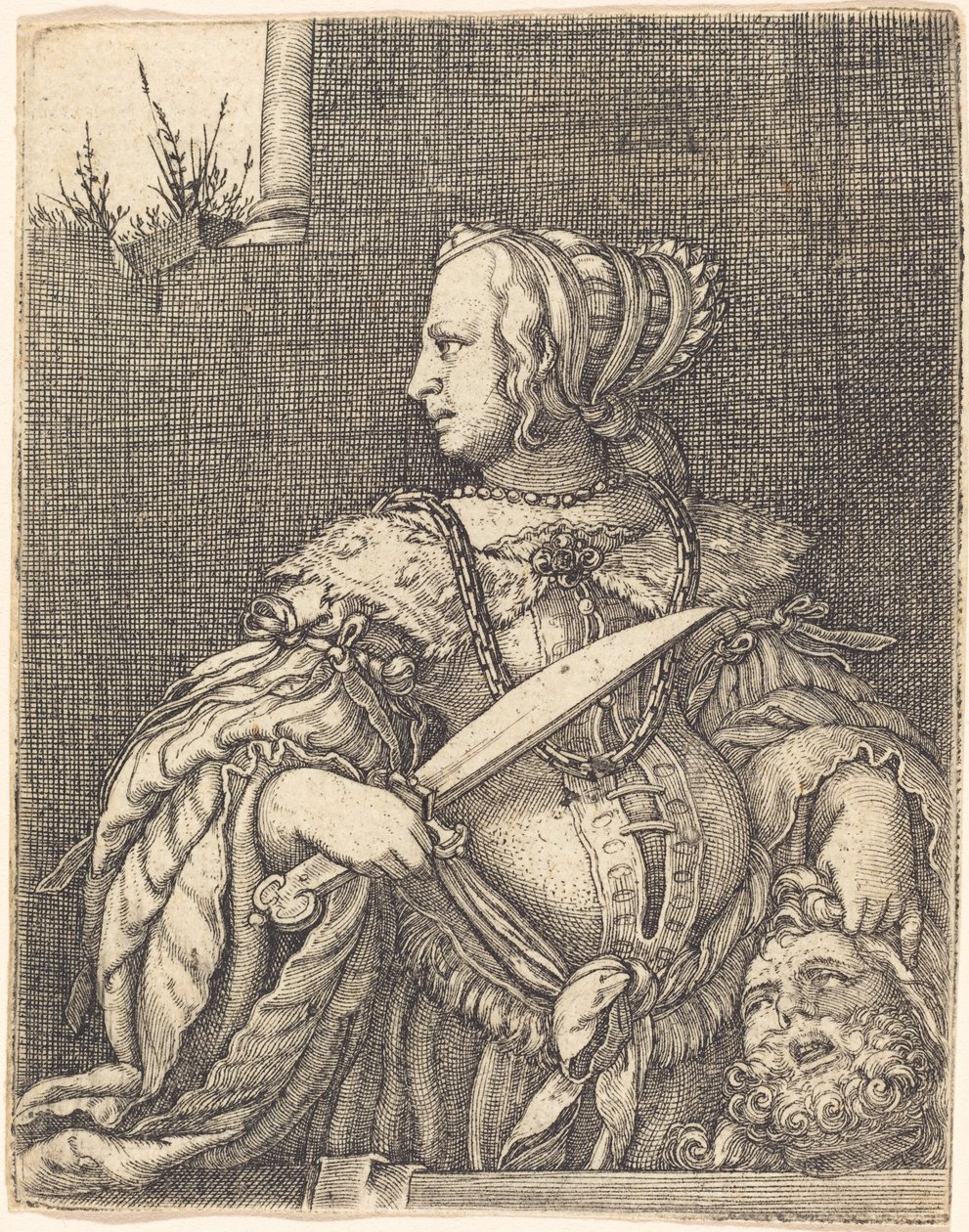Judit a Holofernész fejével alkotó: Barthel Beham