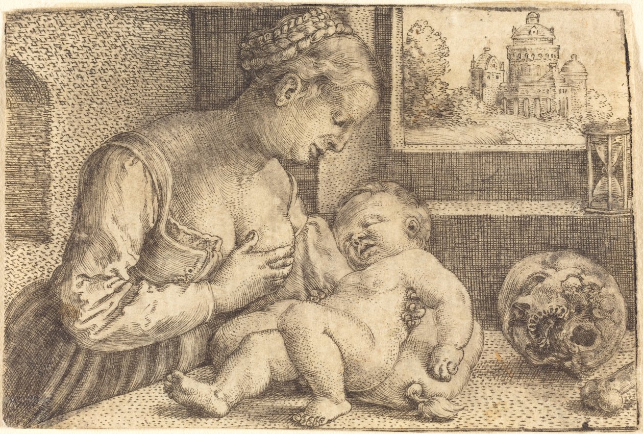 Madonna koponyával alkotó: Barthel Beham