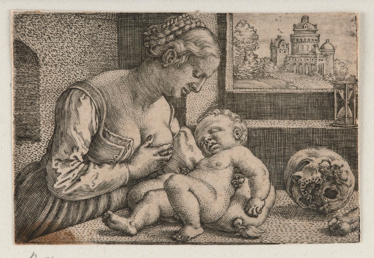 Madonna a halotti koponyával alkotó: Barthel Beham
