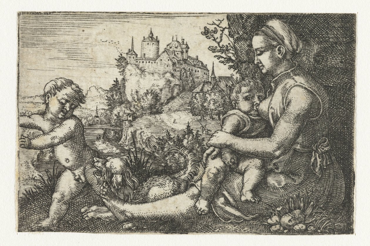 Anya két gyermekkel alkotó: Barthel Beham