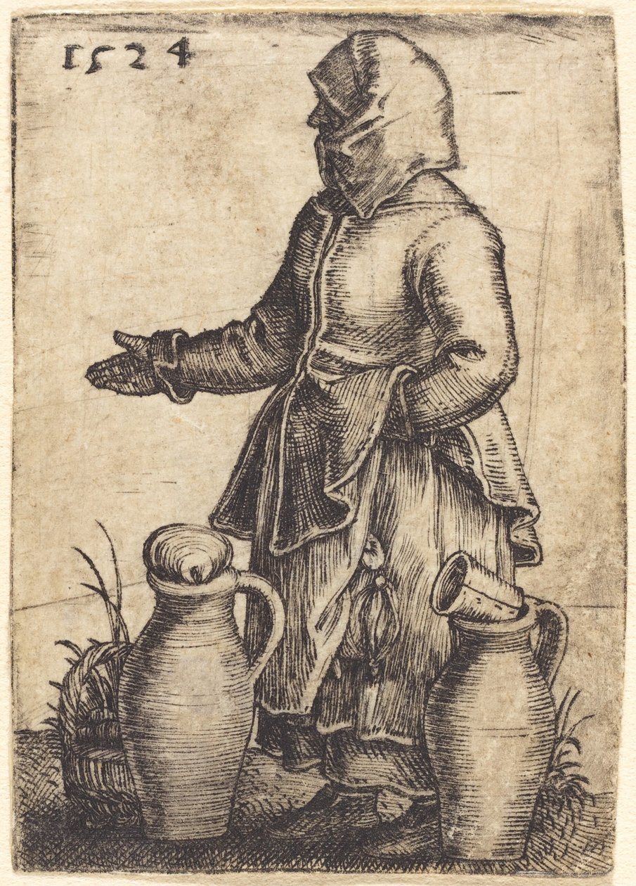 Parasztasszony két kancsóval alkotó: Barthel Beham