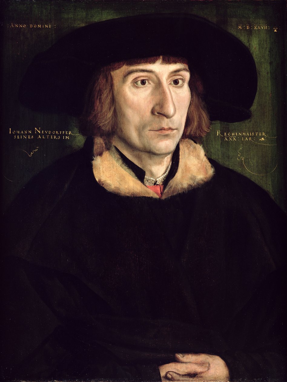 Johann Neudorffer (1497-1563) portréja 1527 alkotó: Barthel Beham