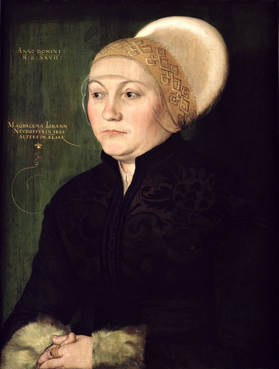 Magdalena Neudorffer portréja (1487-1544 körül) 1527 alkotó: Barthel Beham