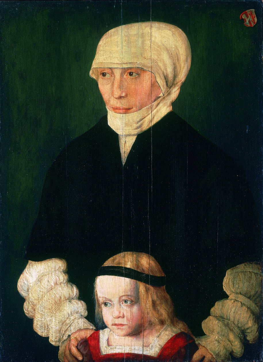 Margaret Urmiller, született Schwab, és lánya portréja alkotó: Barthel Beham