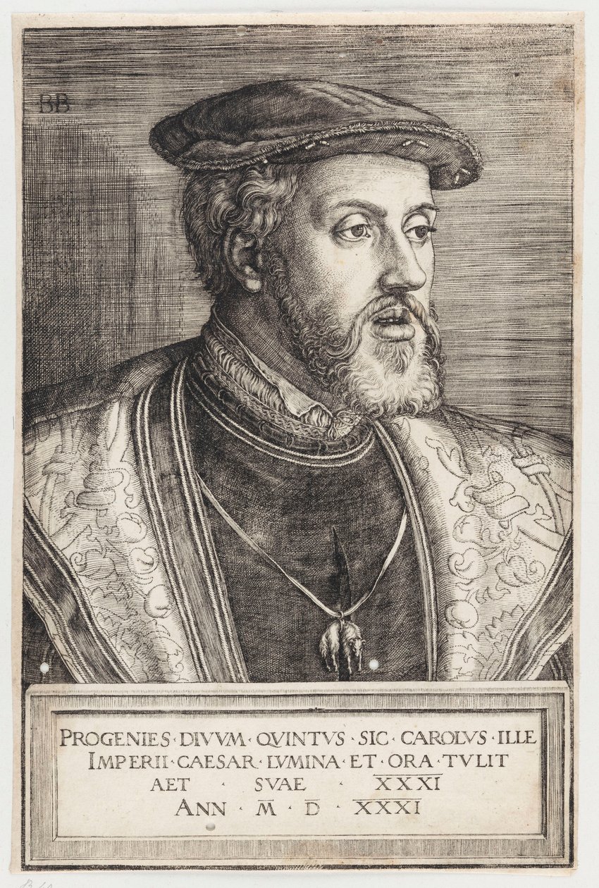 V. Károly császár portréja alkotó: Barthel Beham