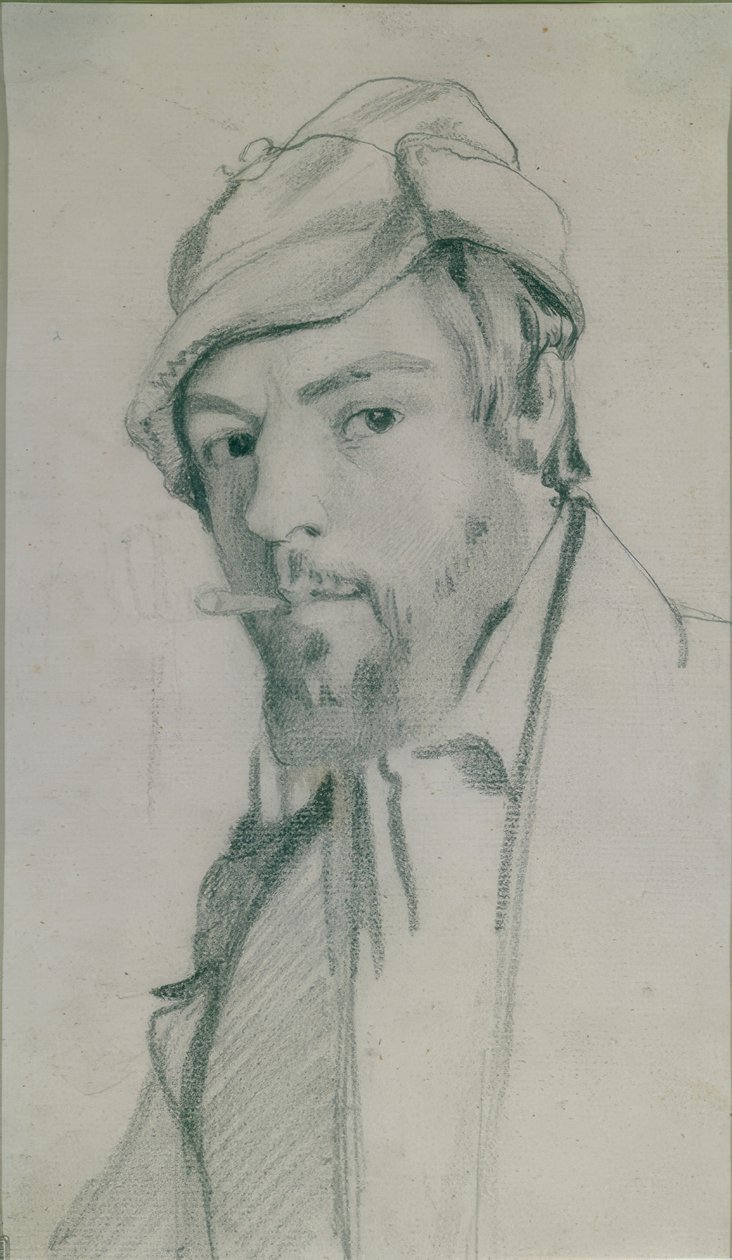 Barthélemy Menn önarcképe szivarral alkotó: Barthélemy Menn