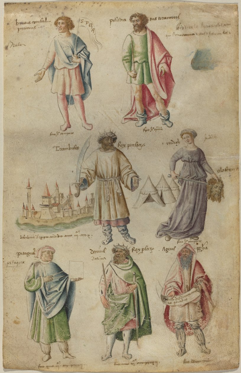 Hét híres figura az ókori történelemből alkotó: Barthélemy van Eyck