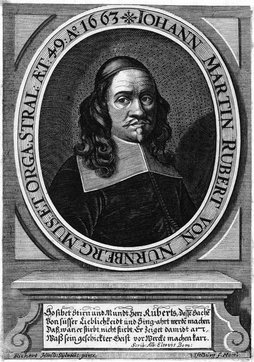 orgonaművész és zeneszerző Johann Martin Rubert (kb. 1614-1677) alkotó: Bartholomé Iselburg