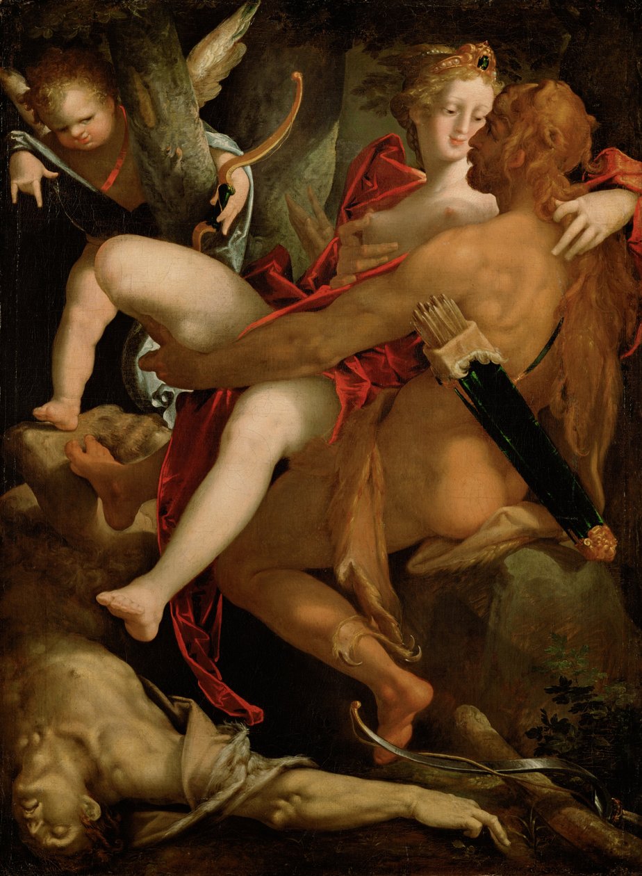 Herkules, Deianira és a Kentaur Neszusz alkotó: Bartholomaeus Spranger