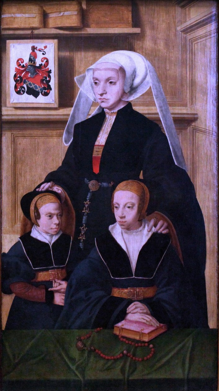 Francia: Portrait de Katharina Von Gail et ses deux filles Katharina von Gail et ses deux filles Katharina von Gail alkotó: Bartholomaeus Bruyn the Elder
