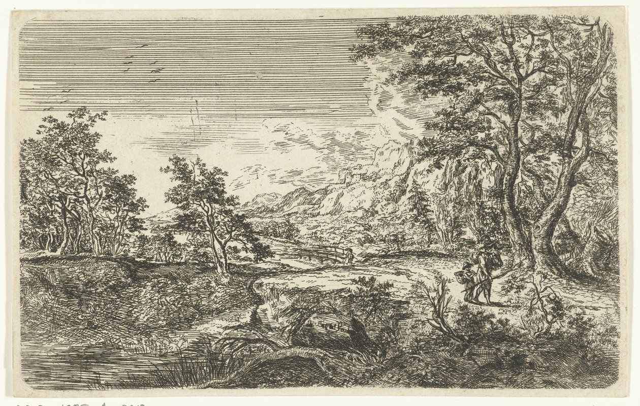 Táj férfi és fiú alkotó: Bartholomäus Ignaz Weiss (attributed to)