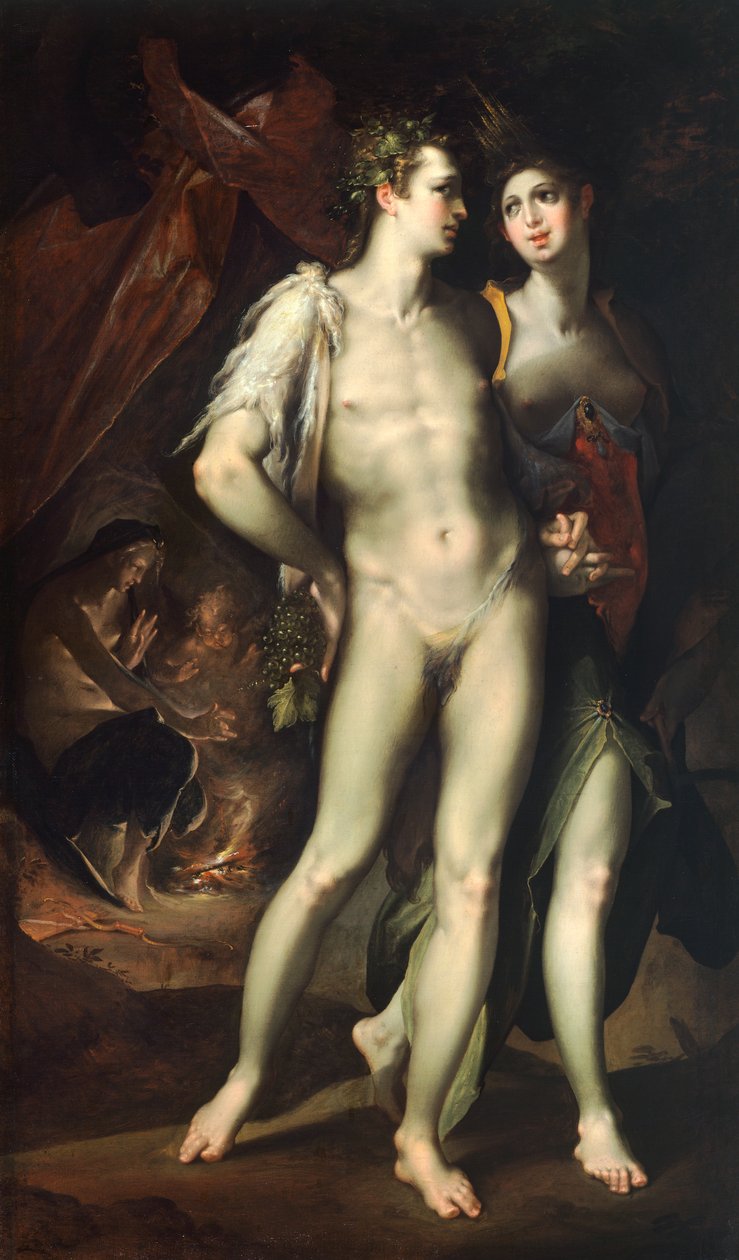 Bacchus és Ceres, Bartholomaeus Spranger (1546-1611). alkotó: Bartholomaeus Spranger