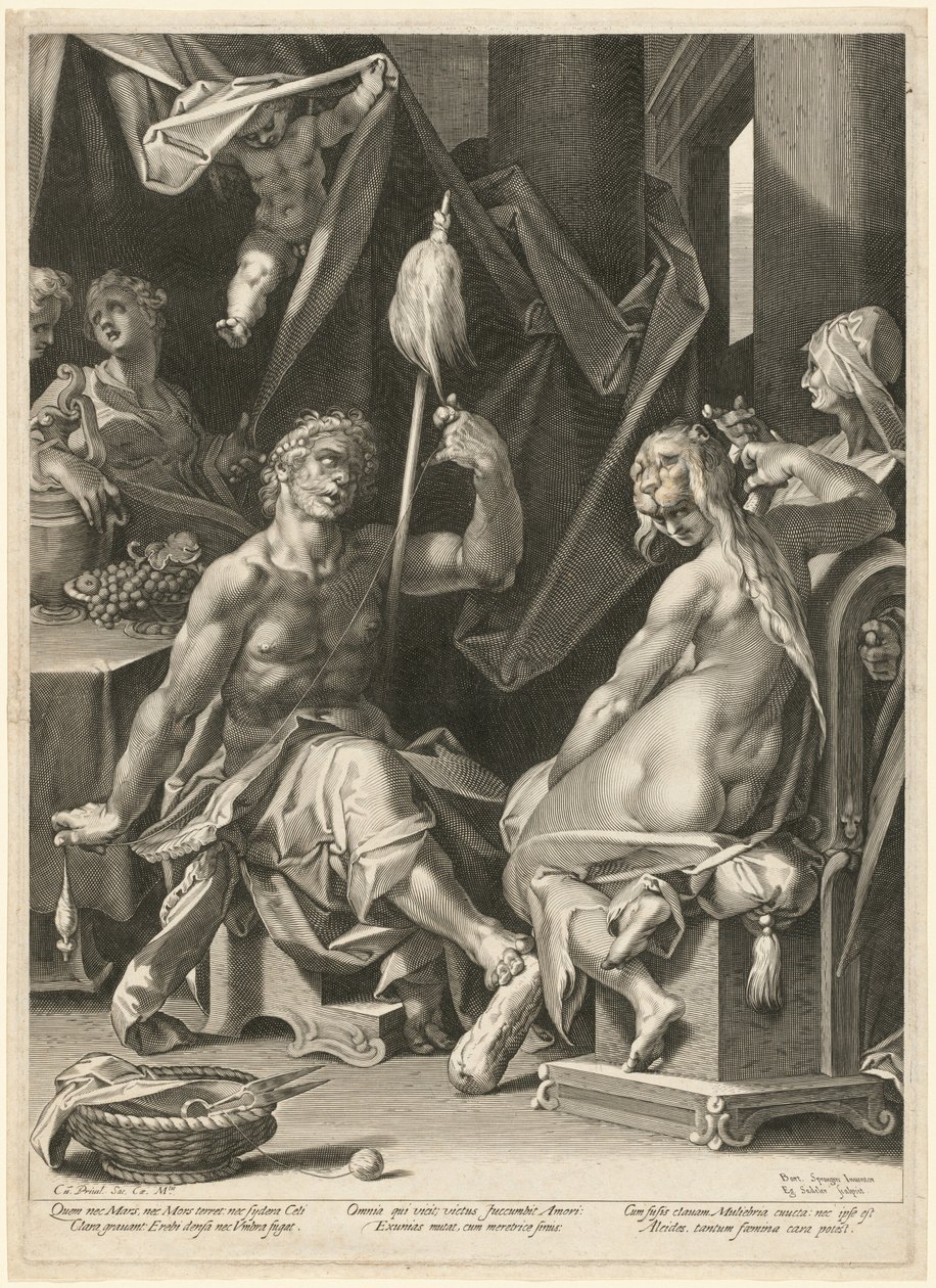 Herkulesz és Omphalé alkotó: Bartholomaeus Spranger
