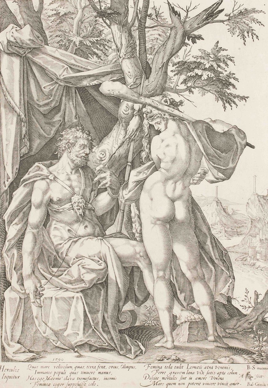 Herkules és Omphale, 1590 alkotó: Bartholomaeus Spranger