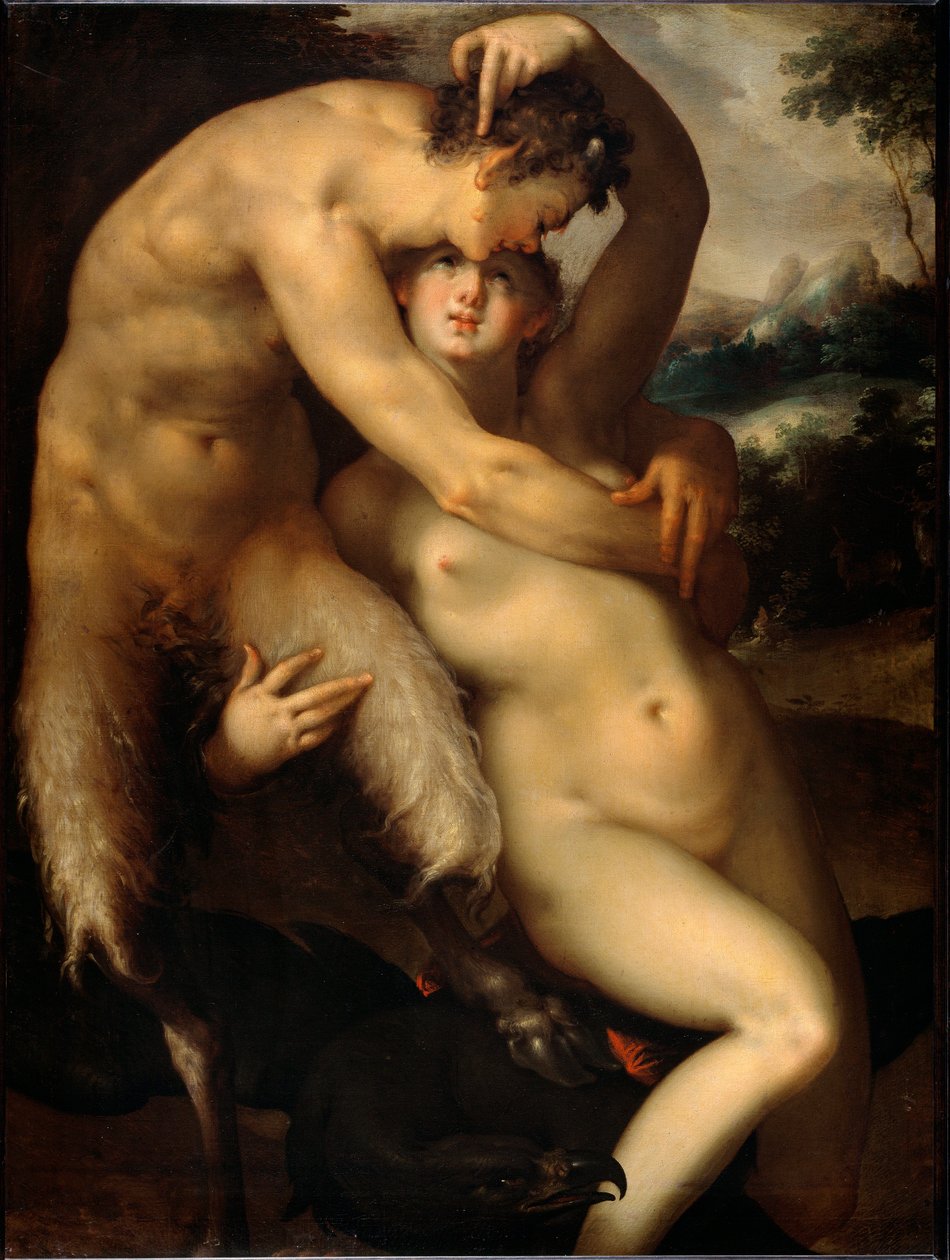 Jupiter és Antiope (festmény, 1596 körül) alkotó: Bartholomaeus Spranger