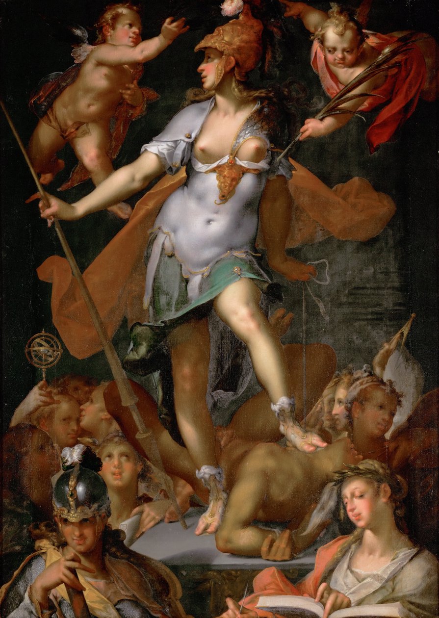 Minerva győzött a tudatlanság felett, 1591 körül alkotó: Bartholomaeus Spranger