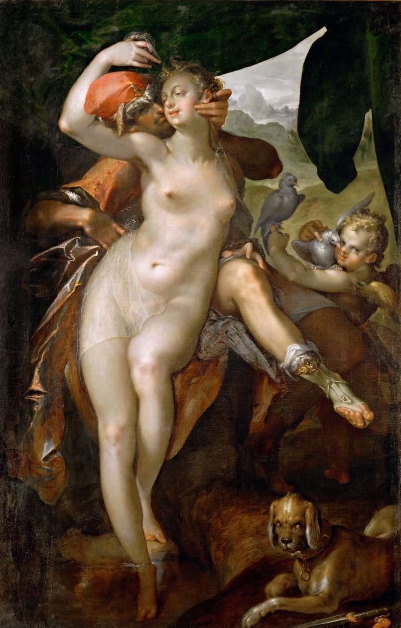 Vénusz és Adonisz, kb. 1595-1597 alkotó: Bartholomaeus Spranger