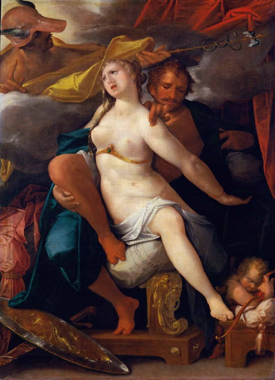 A Merkúr figyelmeztette a Vénuszt és a Marsot, 1586 körül alkotó: Bartholomaeus Spranger
