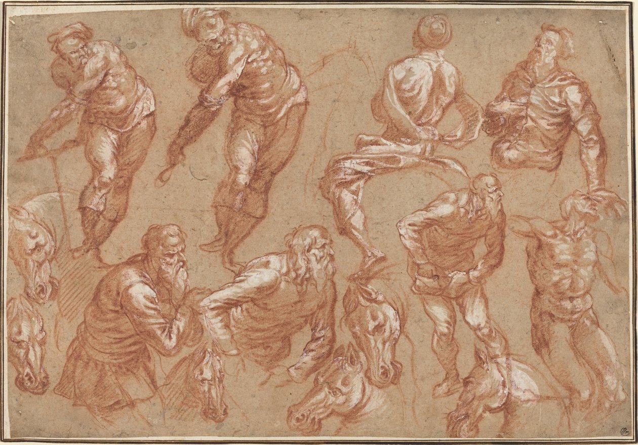 ábra Tanulmányok alkotó: Bartholomaeus Spranger after Jacopo Tintoretto
