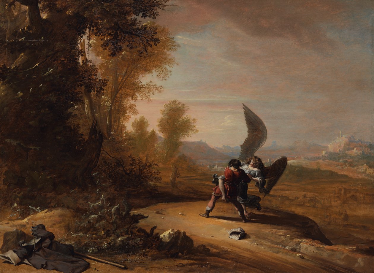 Jákob birkózik az angyallal alkotó: Bartholomeus Breenbergh