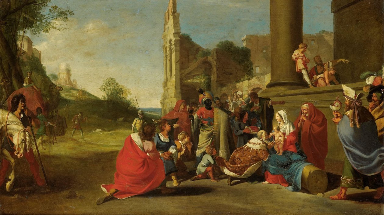 A mágusok imádása alkotó: Bartholomeus Breenbergh (circle of)
