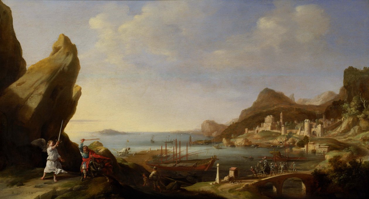 Tengerparti táj Bálámmal és a szamárral, 1634 alkotó: Bartholomeus Breenbergh