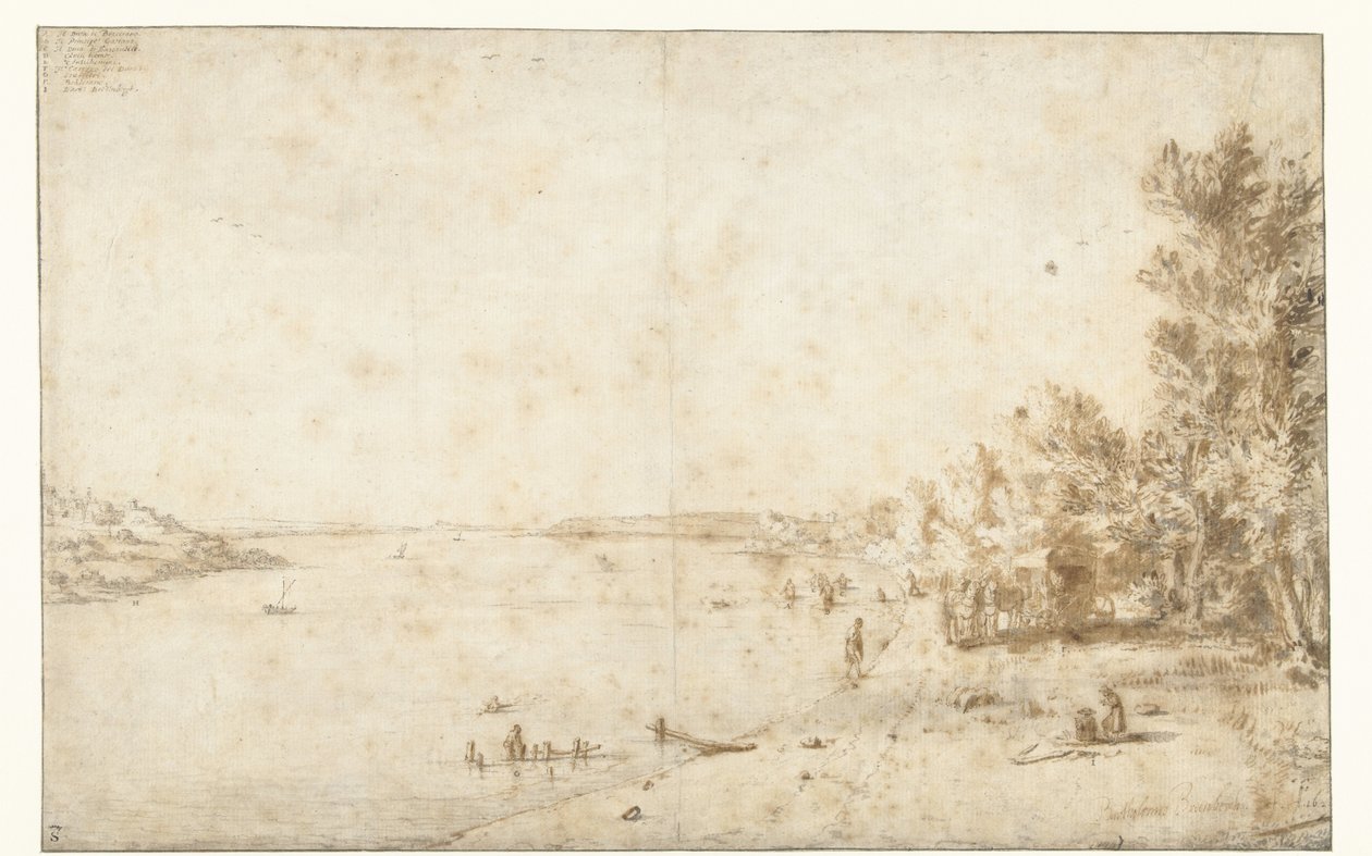 Bracciano hercege a Lago di Braccianonál alkotó: Bartholomeus Breenbergh