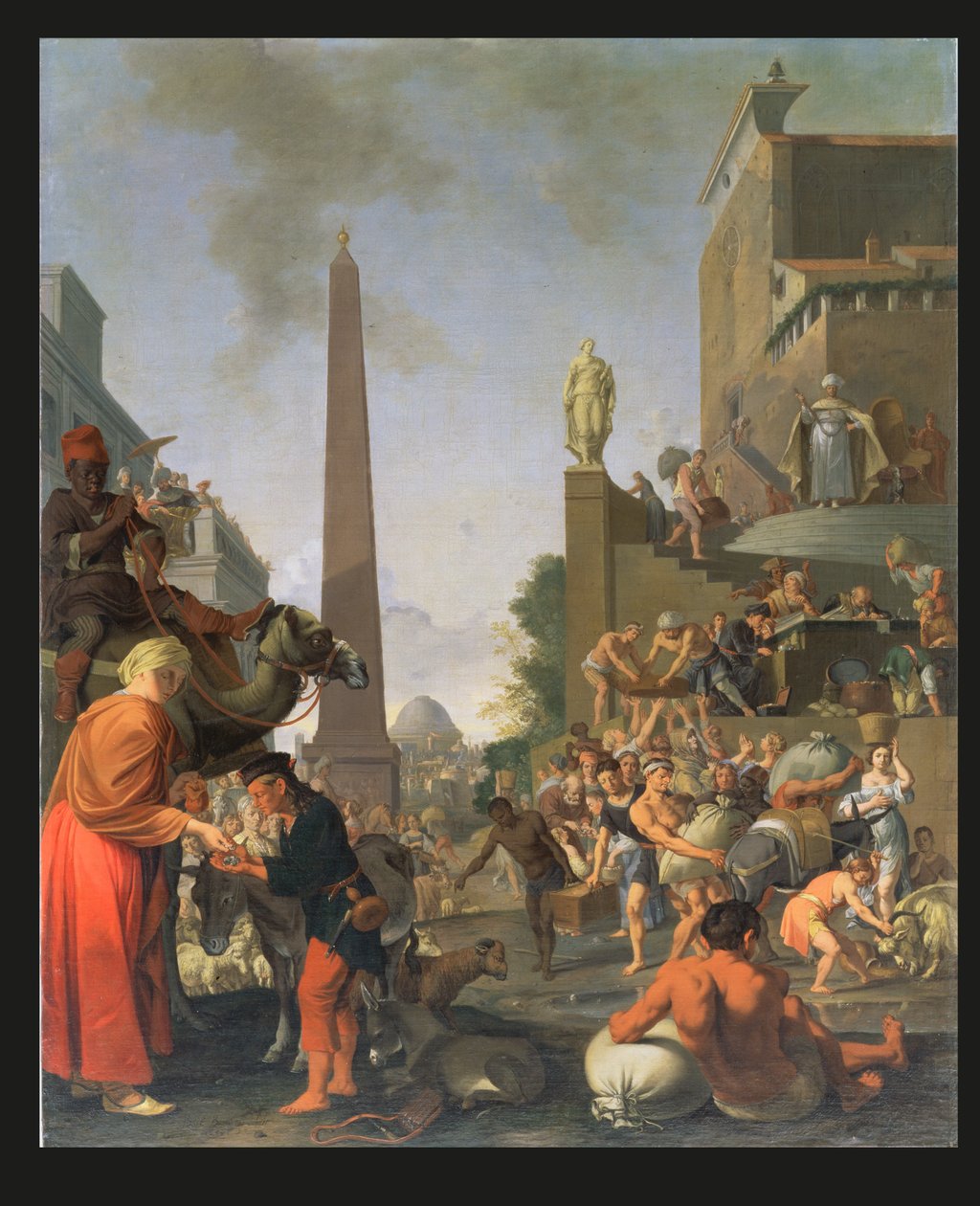 József kukoricát osztogat Egyiptomban, 1655 alkotó: Bartholomeus Breenbergh