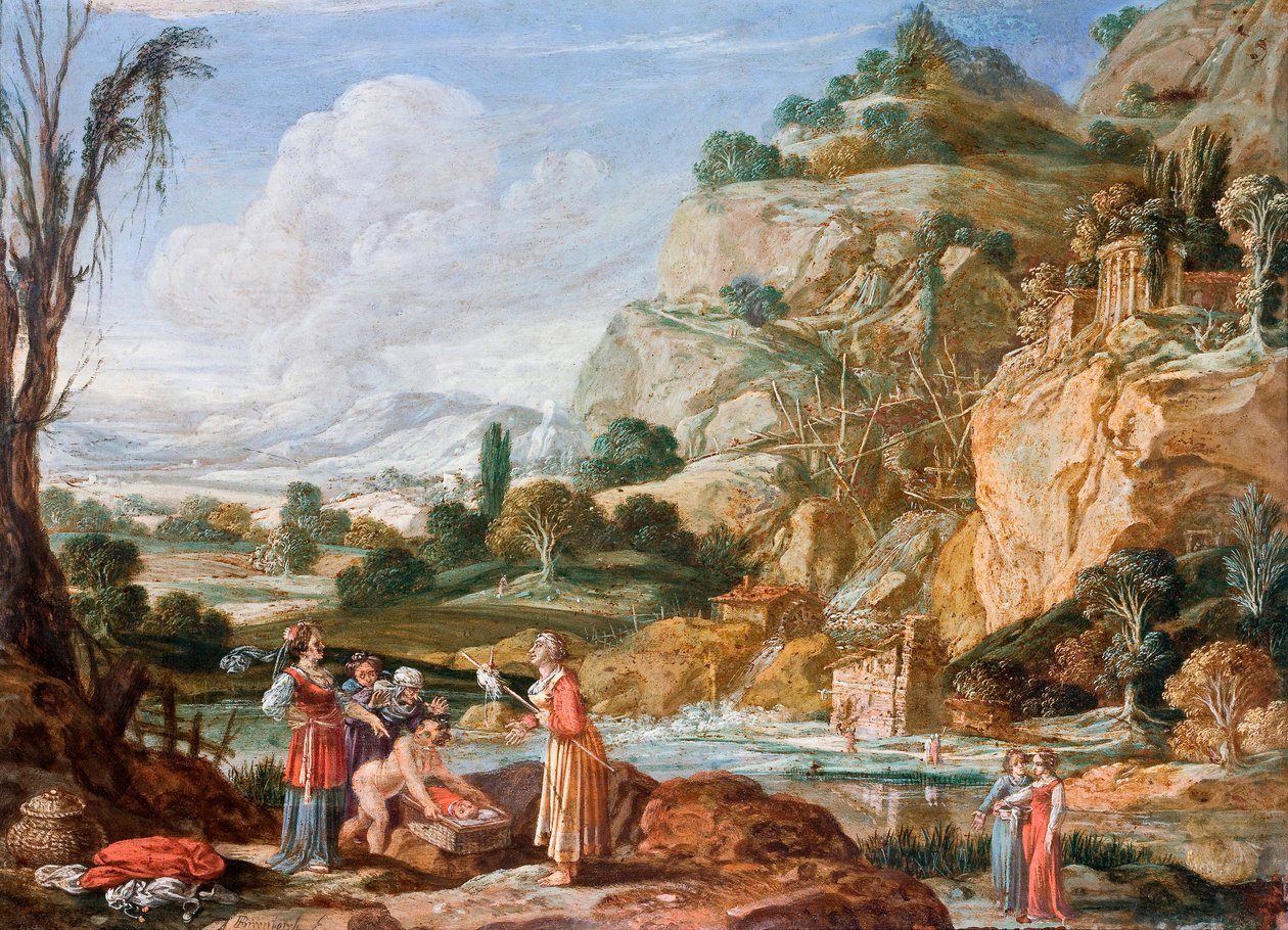 ""Mózes gyermeket a fáraó lánya találta meg"" (The Finding of the Infant Moses by Pharaon